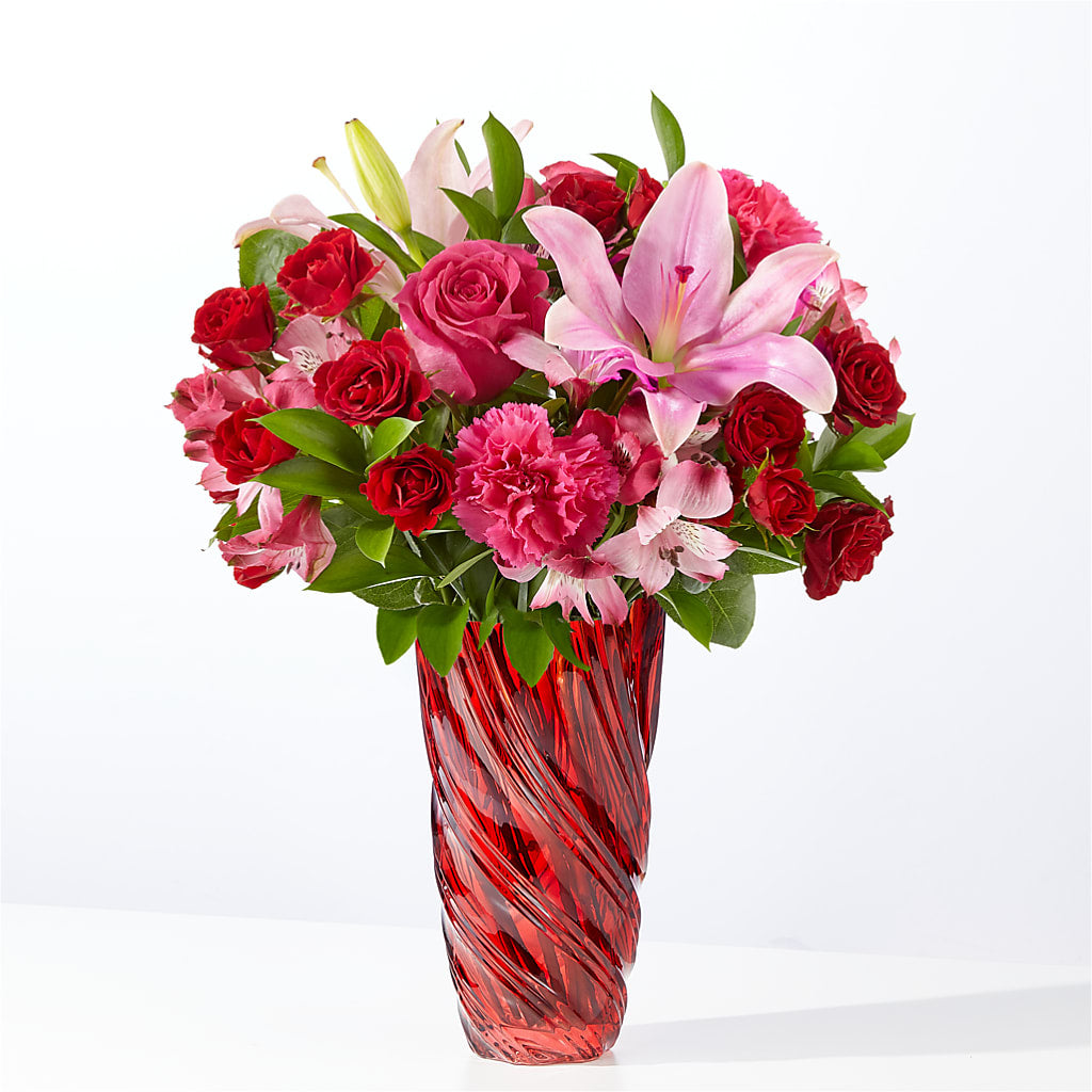 In Love Bouquet with Luxe Swirl Vase – Love Blossoms, Easton PA