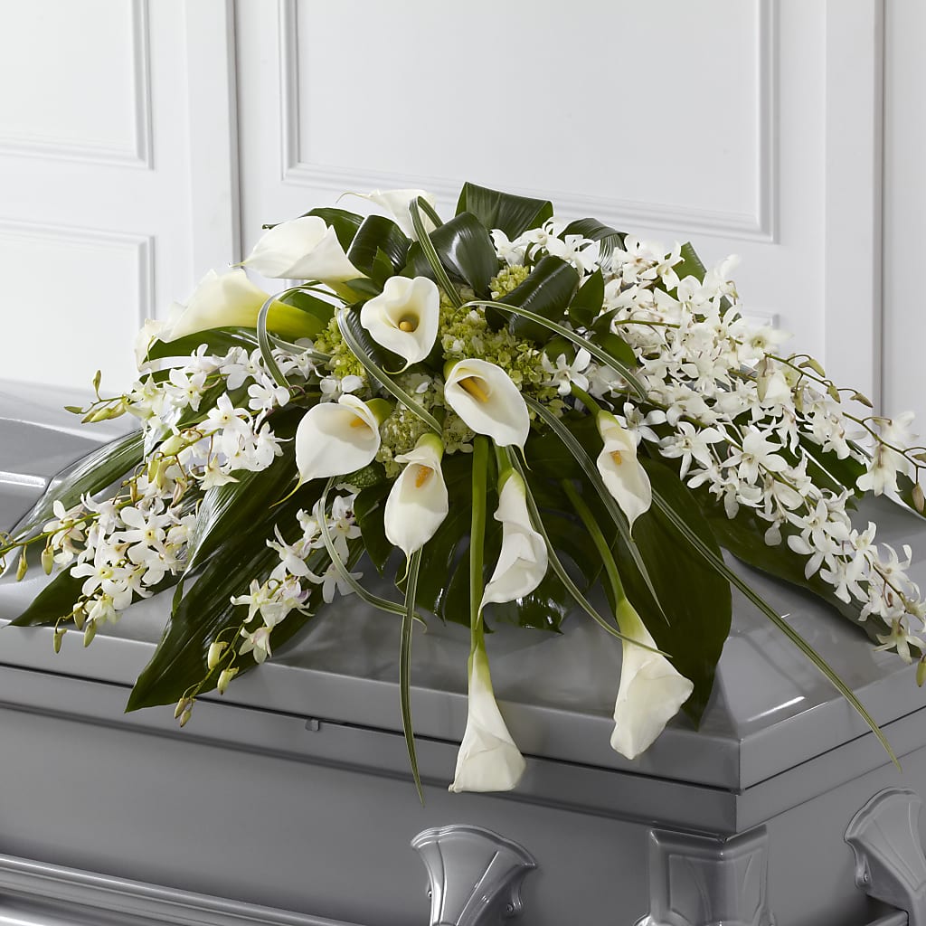 Angel Wings Casket Spray – Love Blossoms, Easton PA