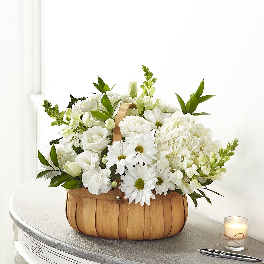 Pure Ivory Basket – Love Blossoms, Easton PA