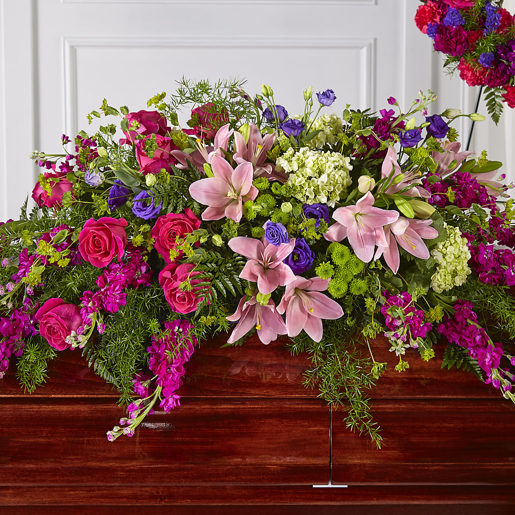 Radiant Tribute Casket Spray – Love Blossoms, Easton PA