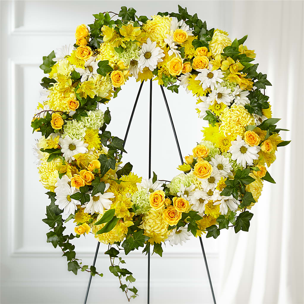 Golden Remembrance Wreath – Love Blossoms, Easton PA