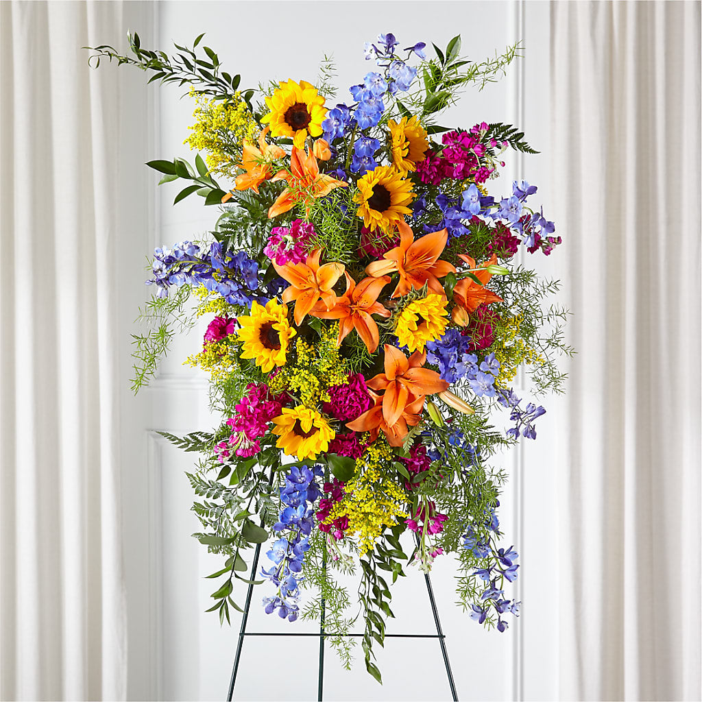 Sunlit Memories Standing Spray (Standard) – Love Blossoms, Easton PA