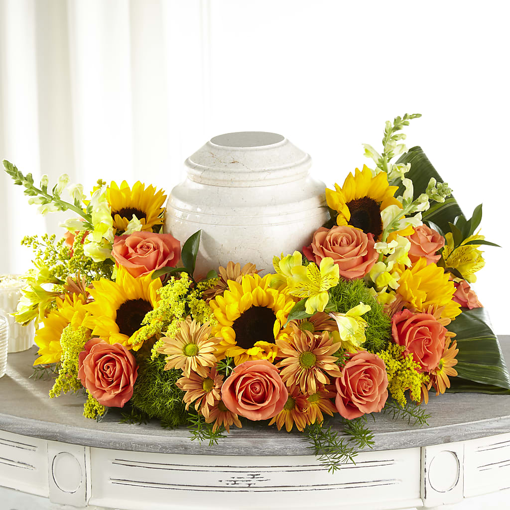 Faithful Sunflower Cremation Adornment – Love Blossoms, Easton PA