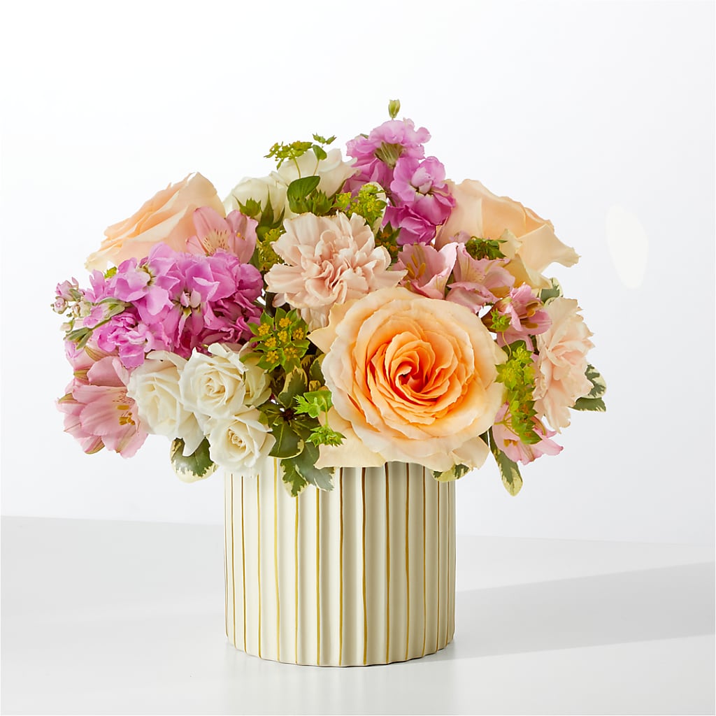 Paradise Bouquet with Ivory Vase – Love Blossoms, Easton PA