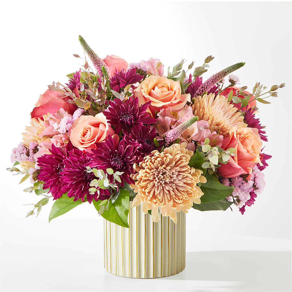 Berry Cobbler Bouquet with Ivory Vase – Love Blossoms, Easton PA