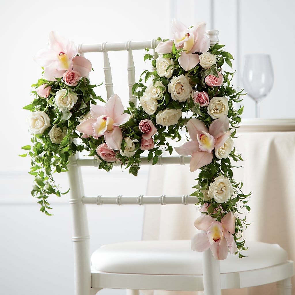Orchid Rose Chair Décor – Love Blossoms, Easton PA