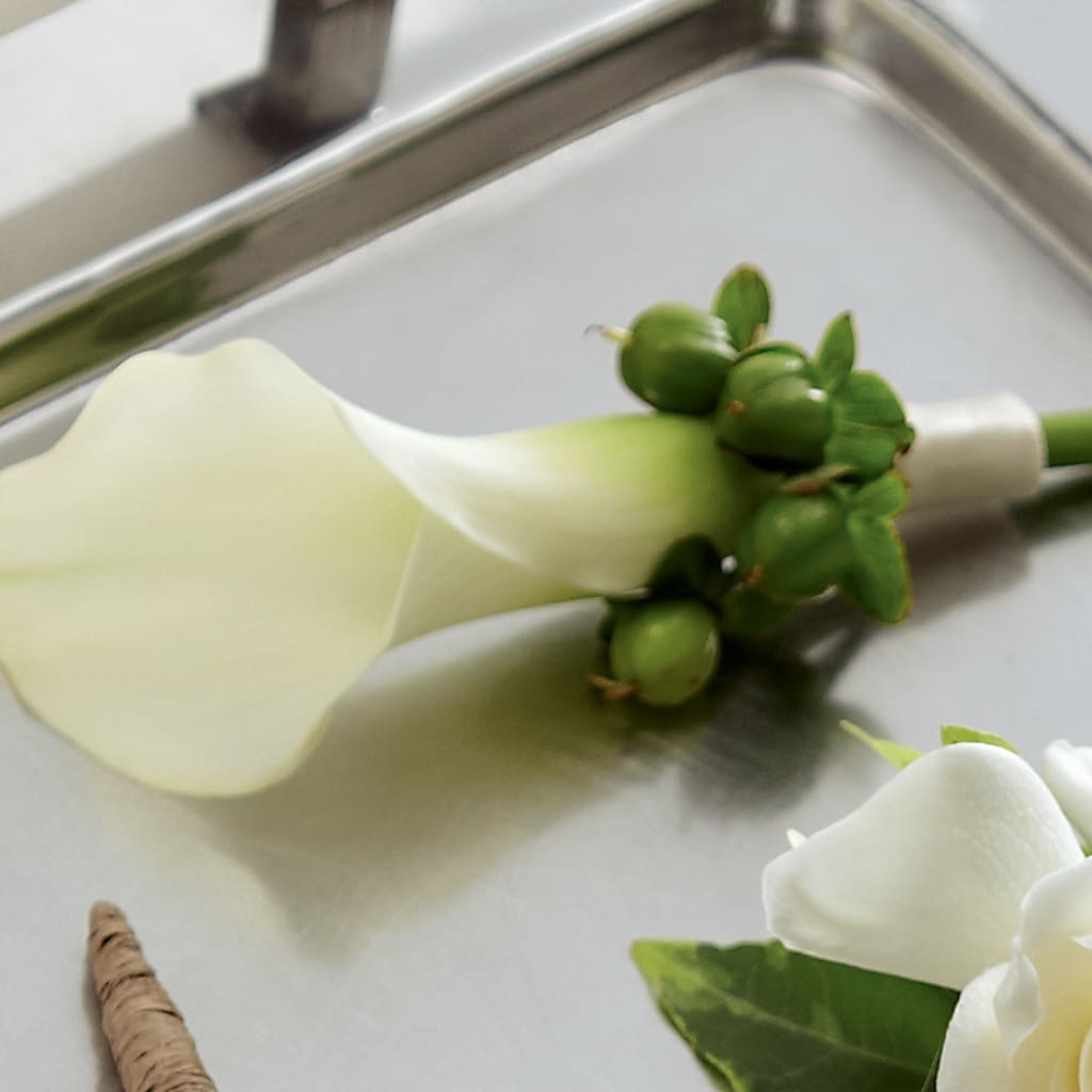 White Calla Boutonniere – Love Blossoms, Easton PA