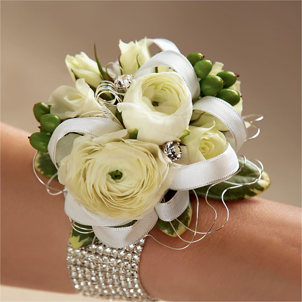 White Wedding Corsage – Love Blossoms, Easton PA