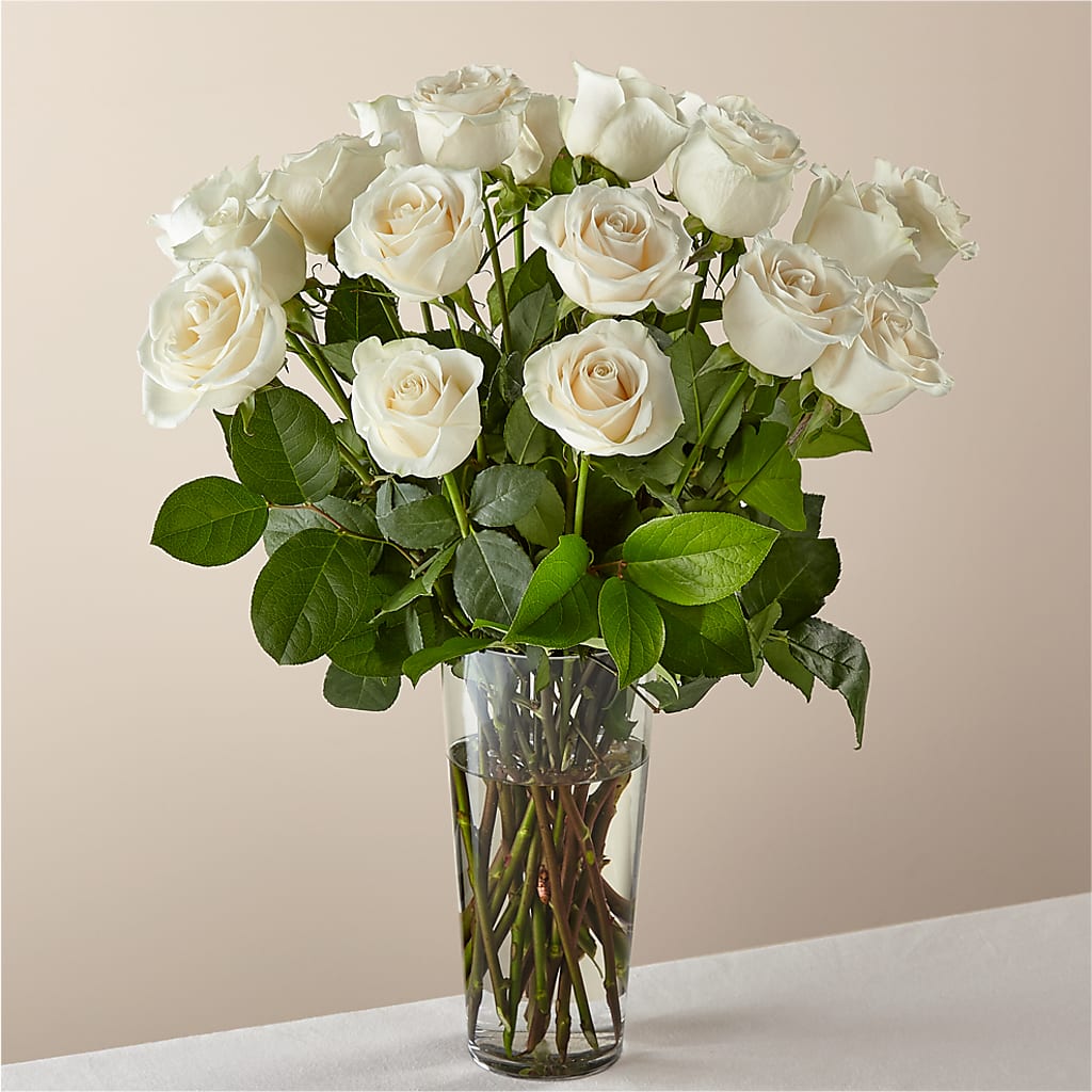 Long Stem White Rose Bouquet –  Love Blossoms, Easton PA