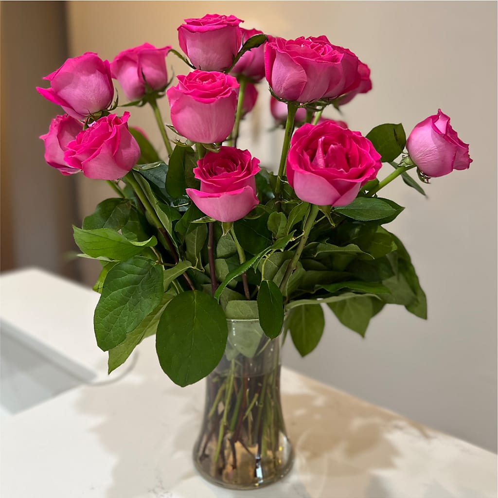Long Stem Pink Rose Bouquet –  Love Blossoms, Easton PA