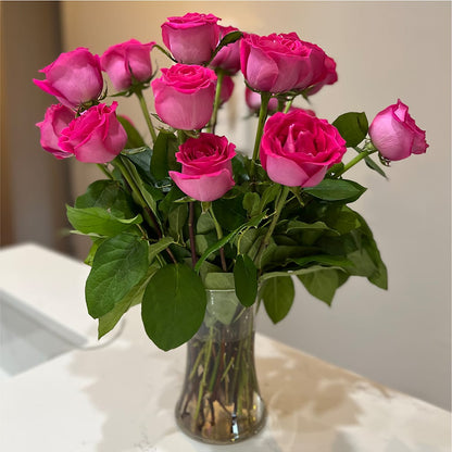 Long Stem Pink Rose Bouquet –  Love Blossoms, Easton PA