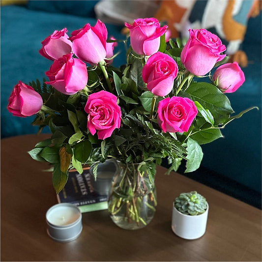 Long Stem Pink Rose Bouquet –  Love Blossoms, Easton PA
