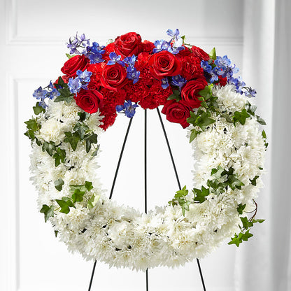 Patriotic Passion Wreath –  Love Blossoms, Easton PA