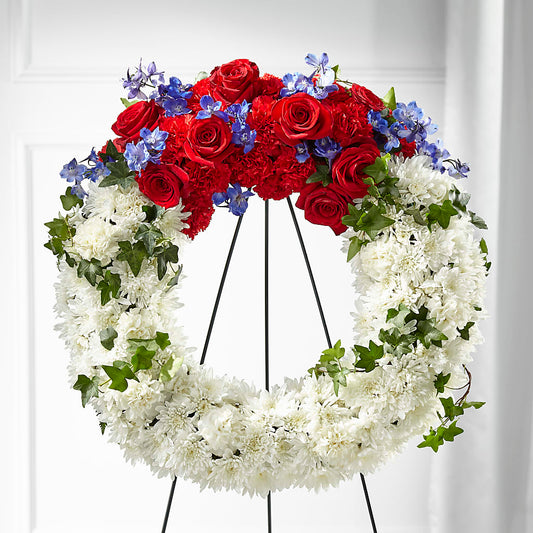 Patriotic Passion Wreath –  Love Blossoms, Easton PA