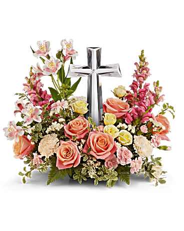 Grace and Glory Crystal Cross Bouquet