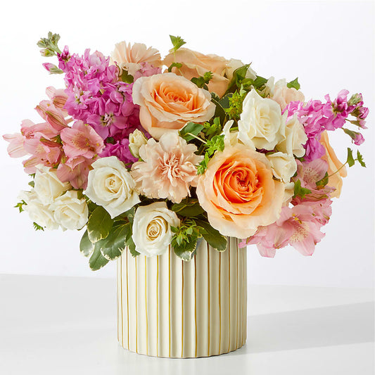 Paradise Bouquet with Ivory Vase –  Love Blossoms, Easton PA