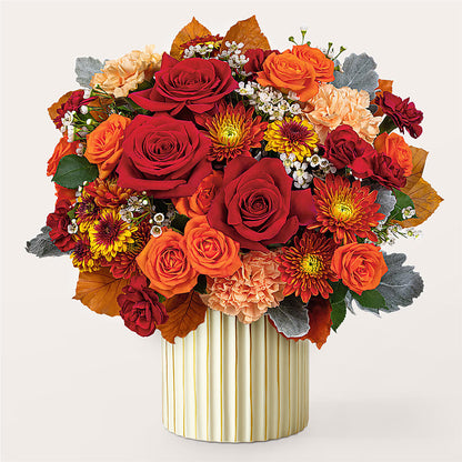 Merlot Bouquet with Ivory Vase –  Love Blossoms, Easton PA