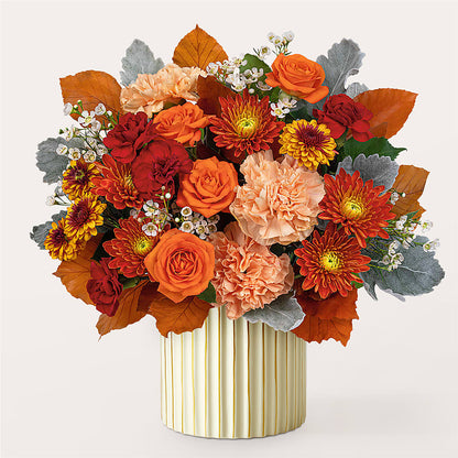 Merlot Bouquet with Ivory Vase –  Love Blossoms, Easton PA