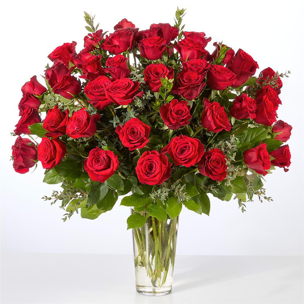Forever Yours Fifty Stem Red Rose Bouquet –  Love Blossoms, Easton PA