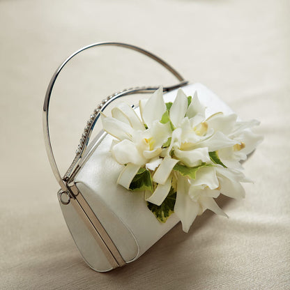 White Purse Decor –  Love Blossoms, Easton PA
