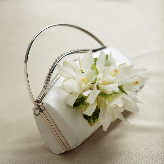 White Purse Decor –  Love Blossoms, Easton PA